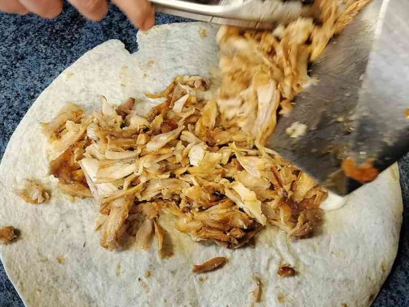 Préparation d'un tacos