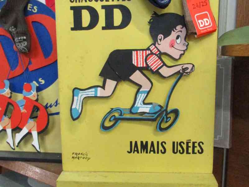 Ancienne publicité : chaussettes pour enfants de marque DD