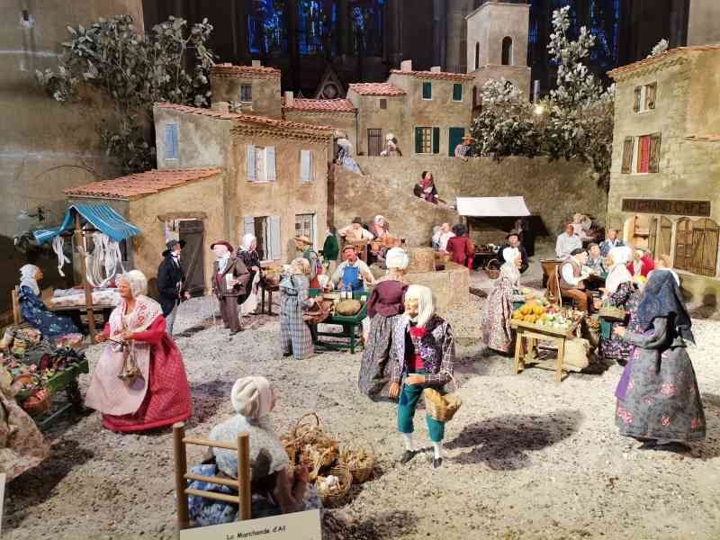 Village miniature, une crèche provençale à l'église Sainte Ségolène de Metz, photo gratuite