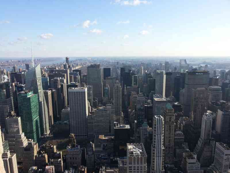Grattes ciel de New-York City vu d'en haut