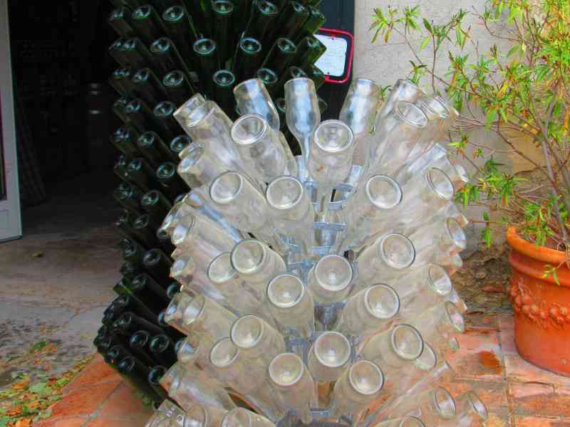 Séchoir à bouteilles en verre
