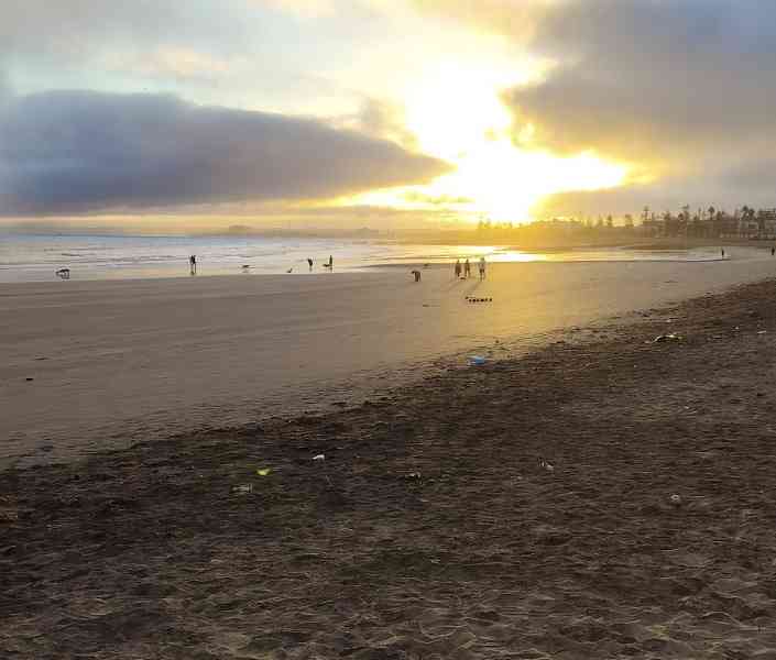 Sunset on a beach in the Province of El Jadida Chaïb Doukkala