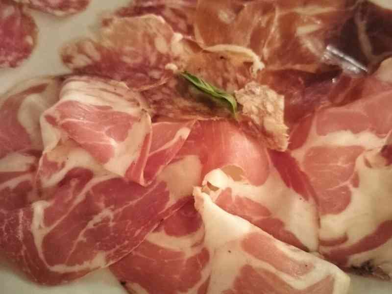 Charcuterie board: raw meat free photo