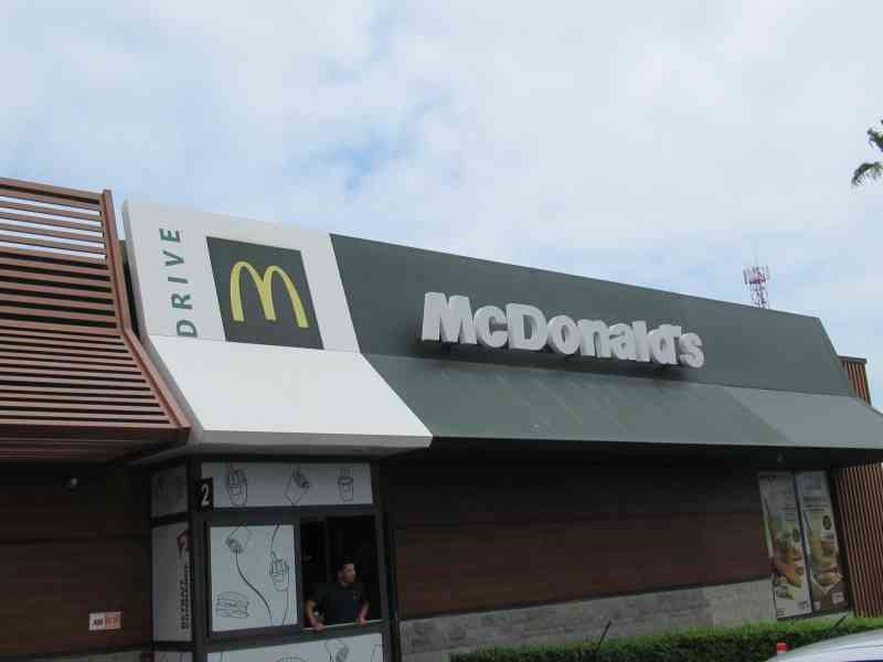 Point de paiement Drive chez McDonald's