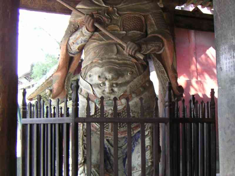 Chinese soldier statue in front of temple, Asia free photo
