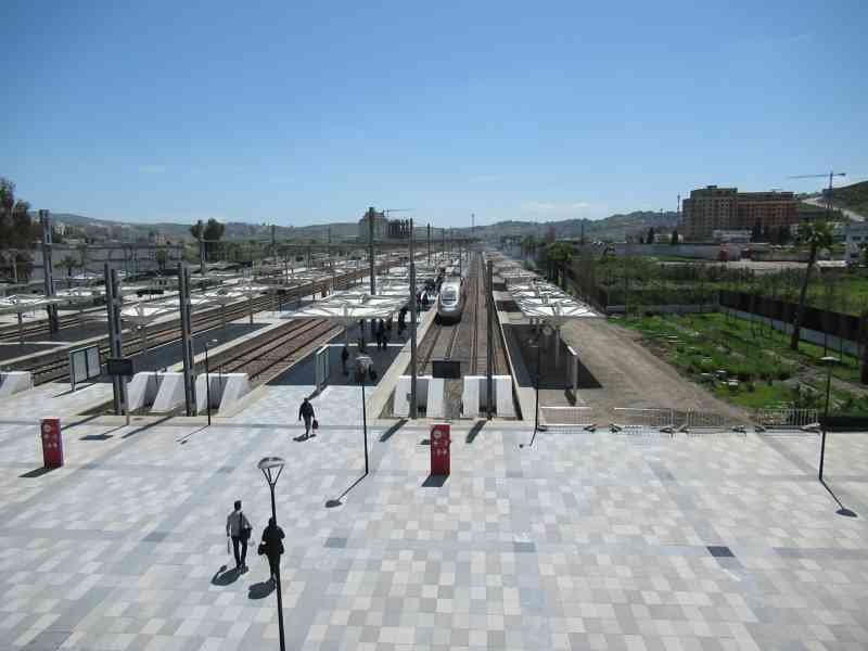 Vue panoramique de la gare Tanger-Ville au Maroc